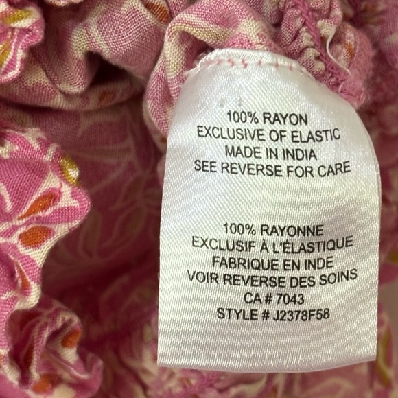 Patrons of Peace| Pink and Yellow Floral Cropped Tank Top Sz S - Picture 5 of 5